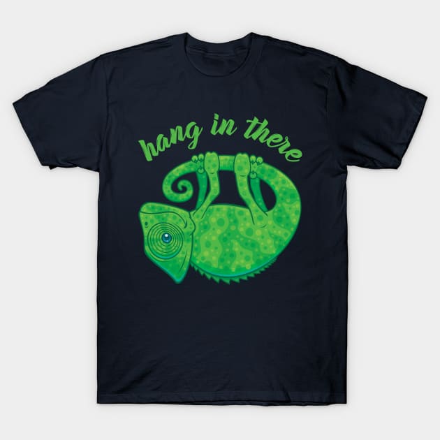 Hang In There Magical Chameleon T-Shirt by fizzgig